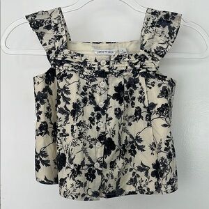 Janie and Jack Black and Cream Floral Tank Top